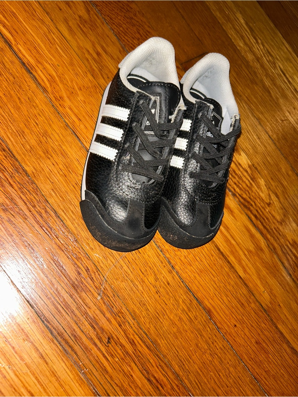adidas Kids Black and White Lace-Up Sneakers